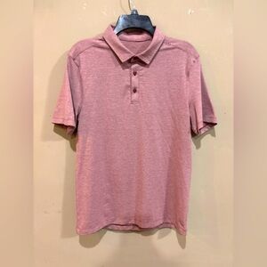 Lululemon Men’s Polo – Heathered Mauve – Large (Measurements Included)